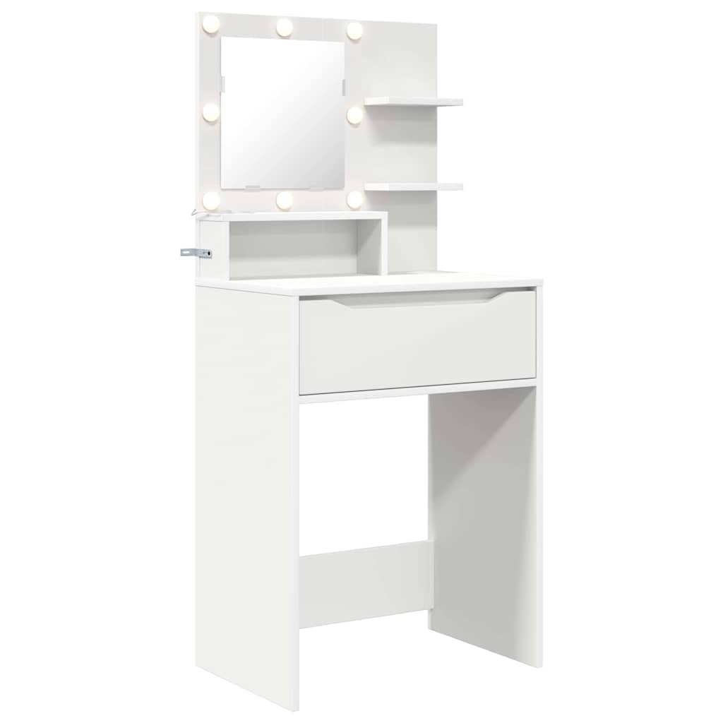 vidaXL Toaletki do sypialni z szufladą Biały 80 x 39,6 x 135 cm