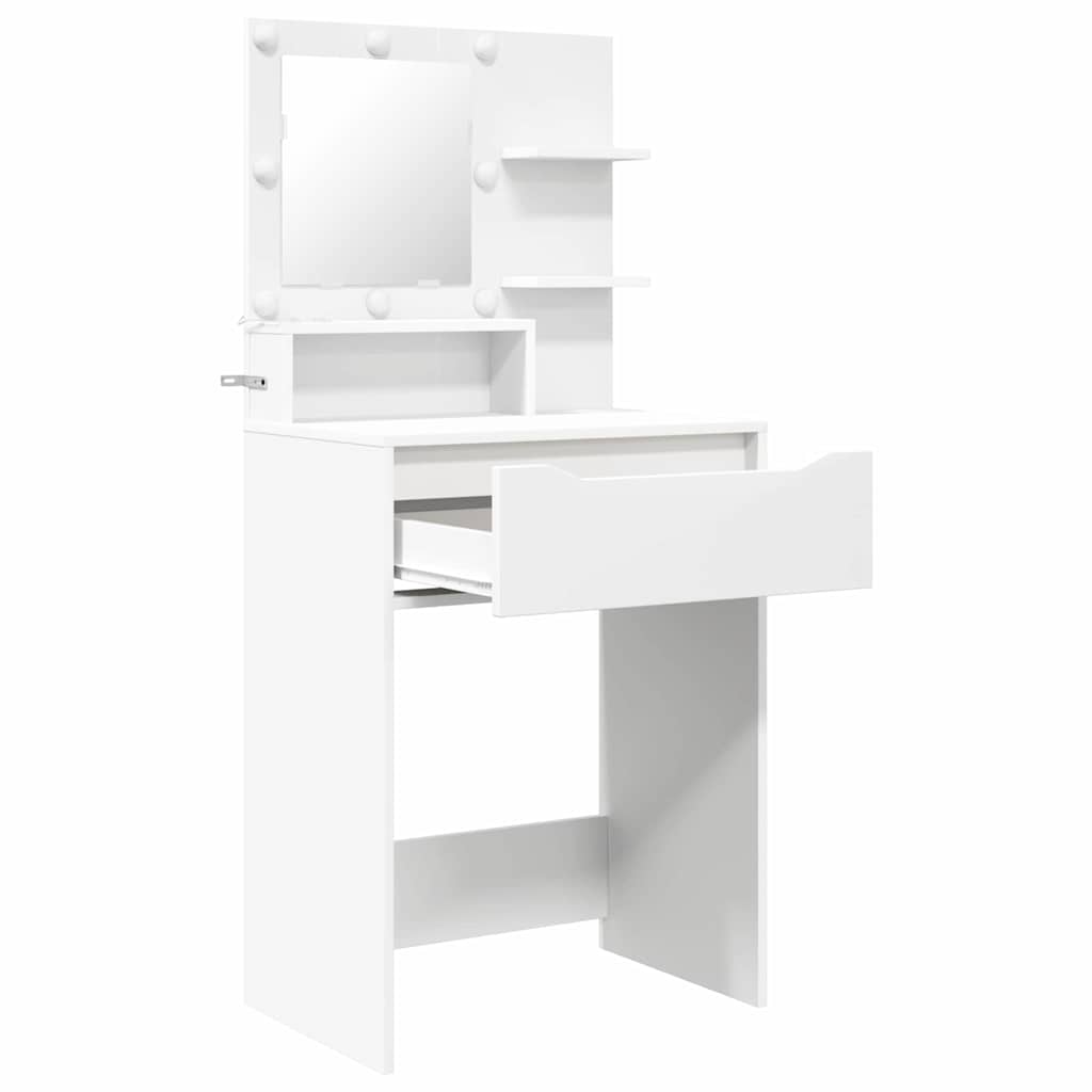 vidaXL Toaletki do sypialni z szufladą Biały 80 x 39,6 x 135 cm
