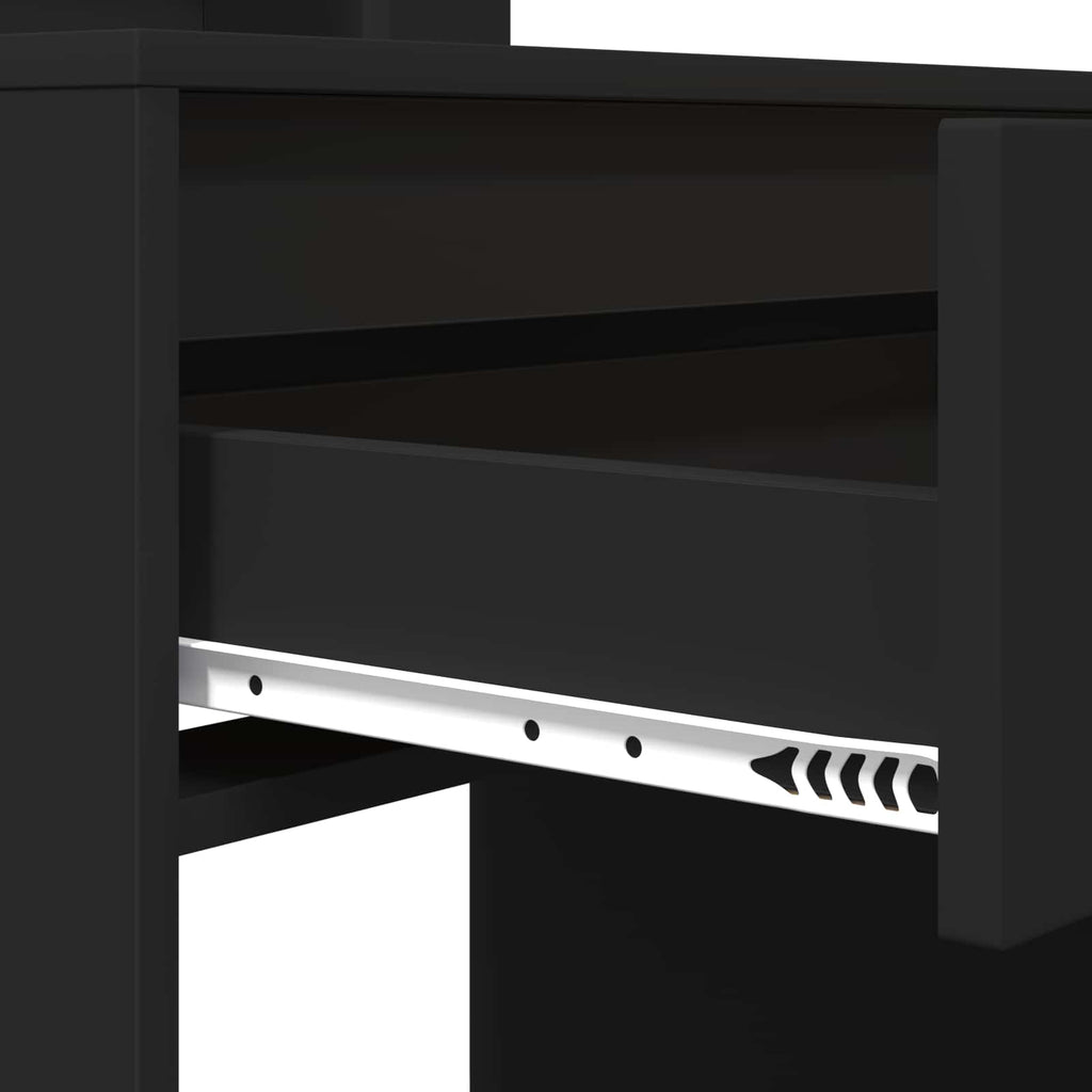 vidaXL Toaletki do sypialni Czarny 80 x 39,6 x 135 cm