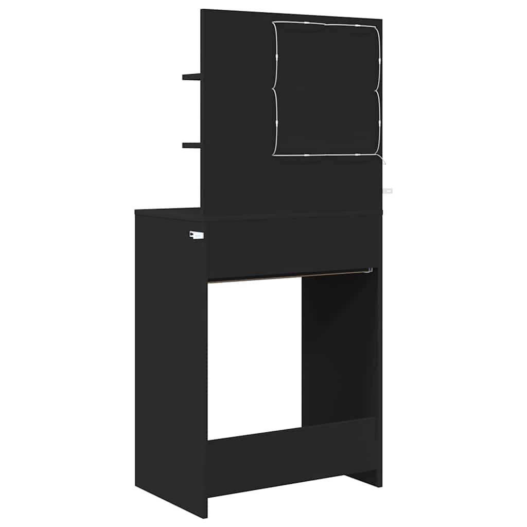 vidaXL Toaletki do sypialni z szufladą Czarny 80 x 39,6 x 135 cm