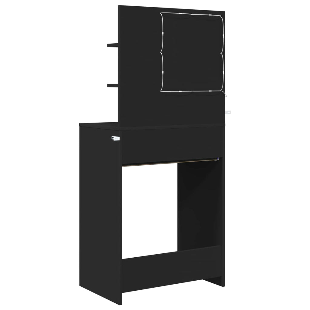 vidaXL Toaletki do sypialni Czarny 80 x 39,6 x 135 cm