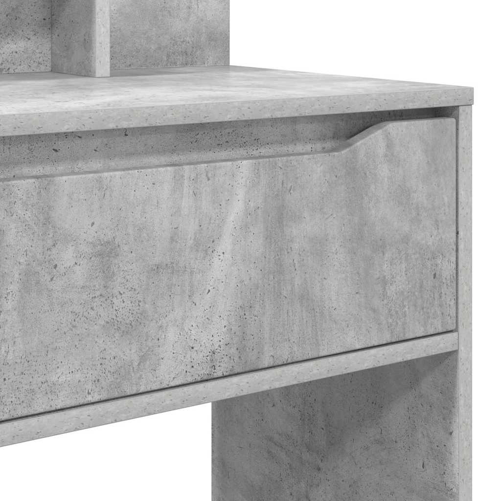 vidaXL Toaletki do sypialni z półką Betonowy szary 80 x 39,6 x 135 cm