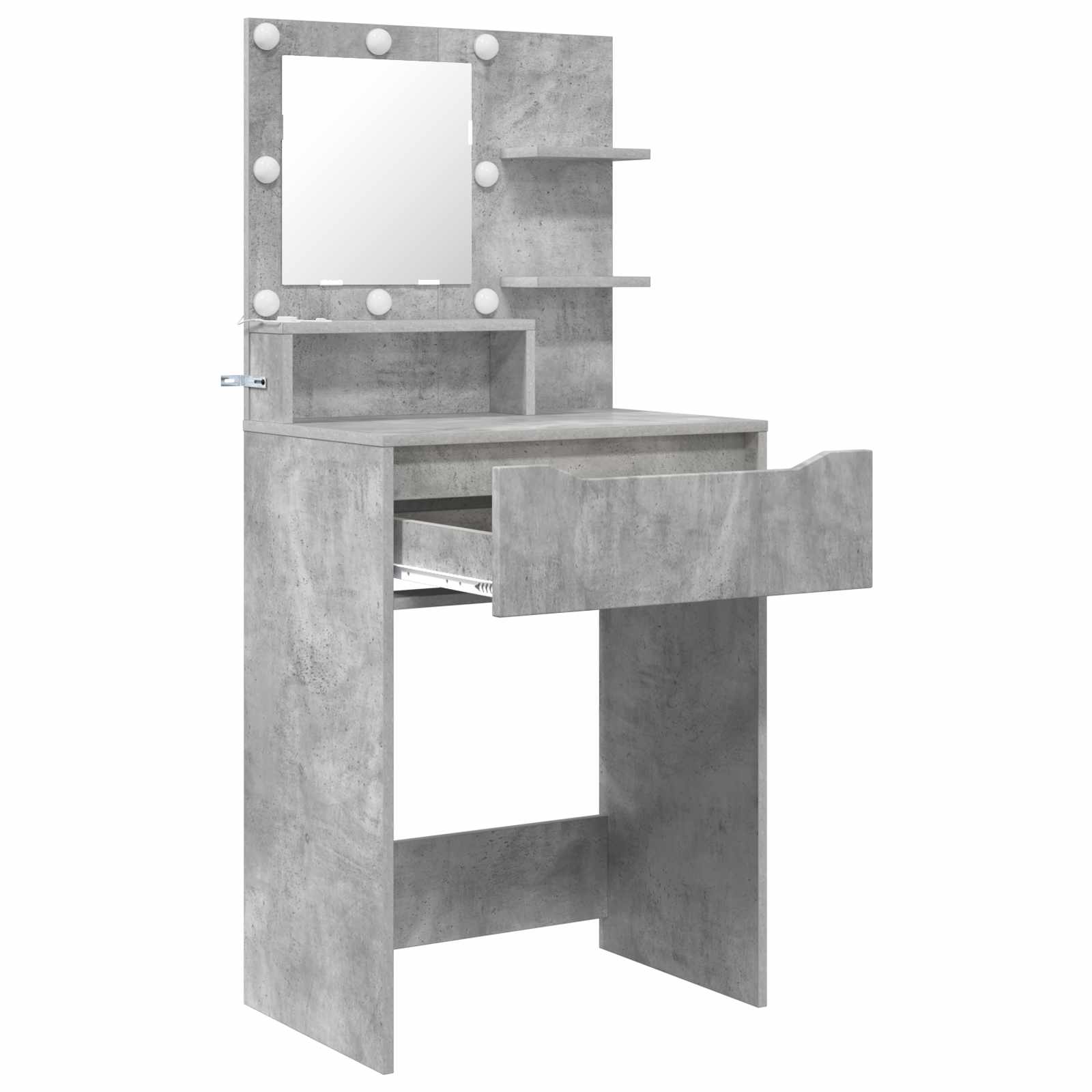 vidaXL Toaletki do sypialni Betonowy szary 80 x 39,6 x 135 cm