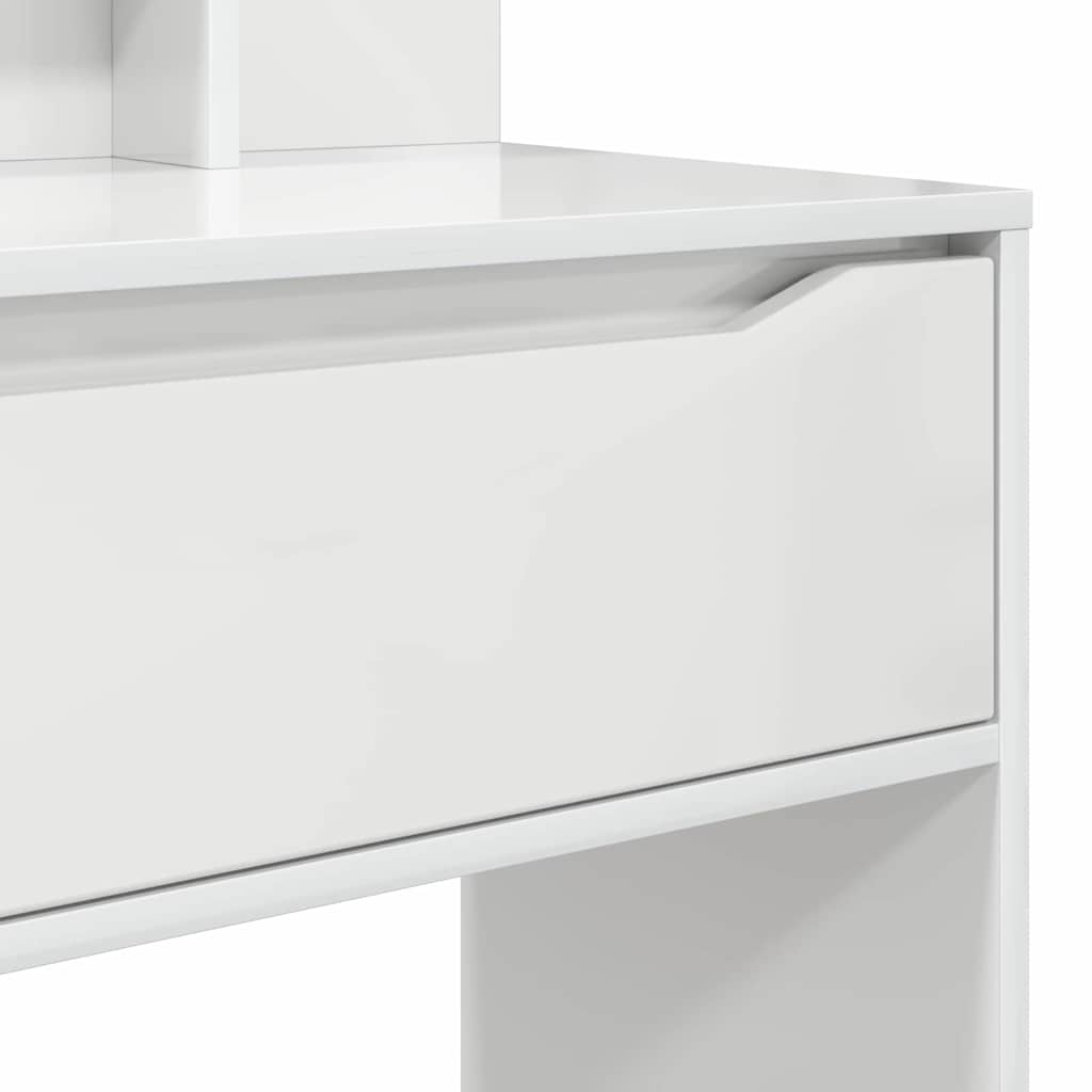 vidaXL Toaletki do sypialni Wysoki połysk biały 80 x 39,6 x 135 cm