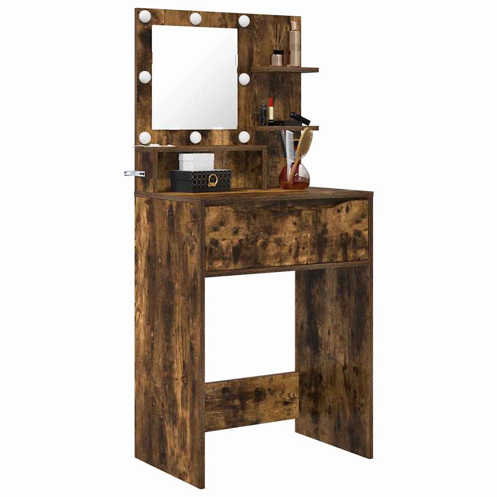 vidaXL Toaletki do sypialni z szufladą Dąb wędzony 80 x 39,6 x 135 cm
