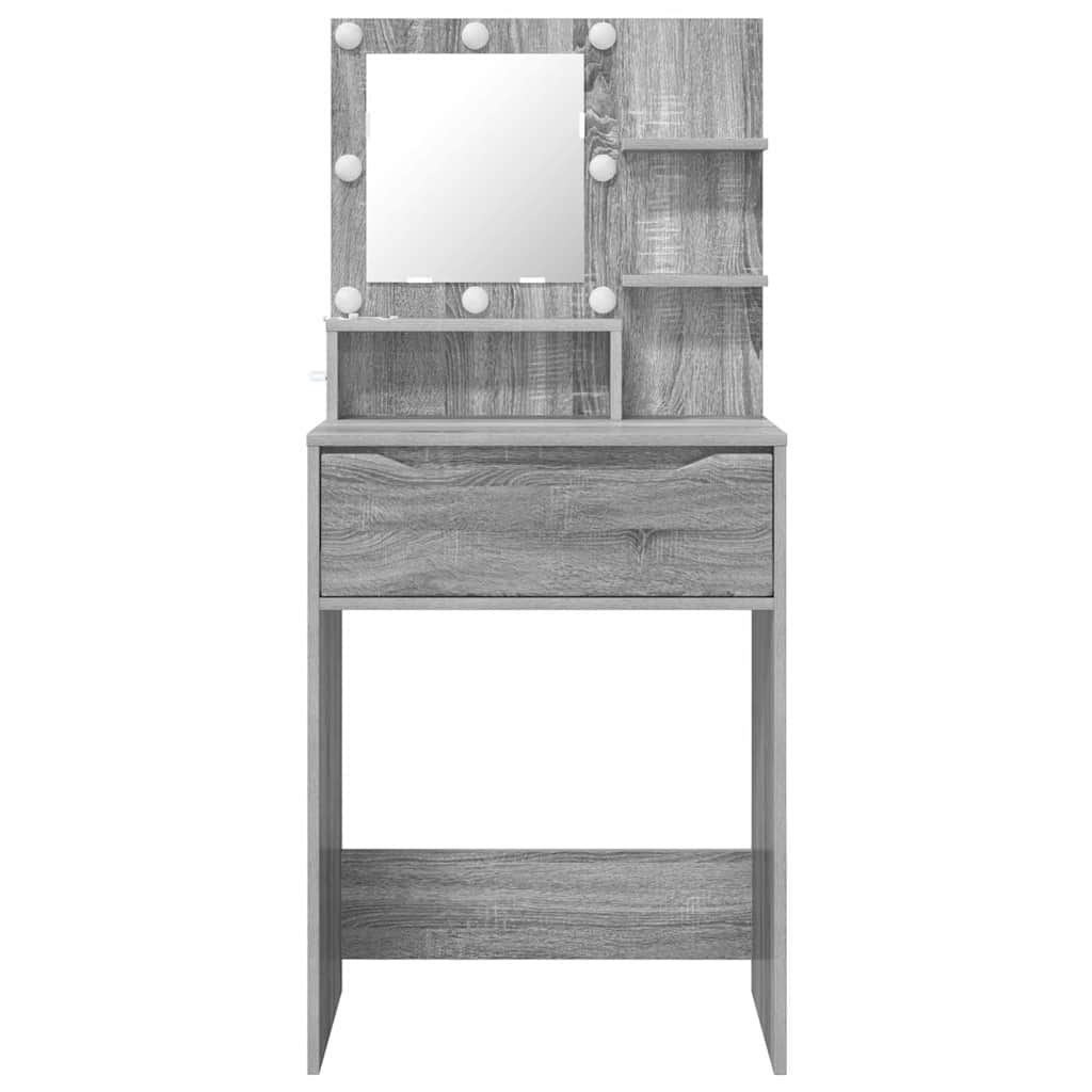 vidaXL Toaletki do sypialni z szufladą Szary Sonoma 80 x 39,6 x 135 cm