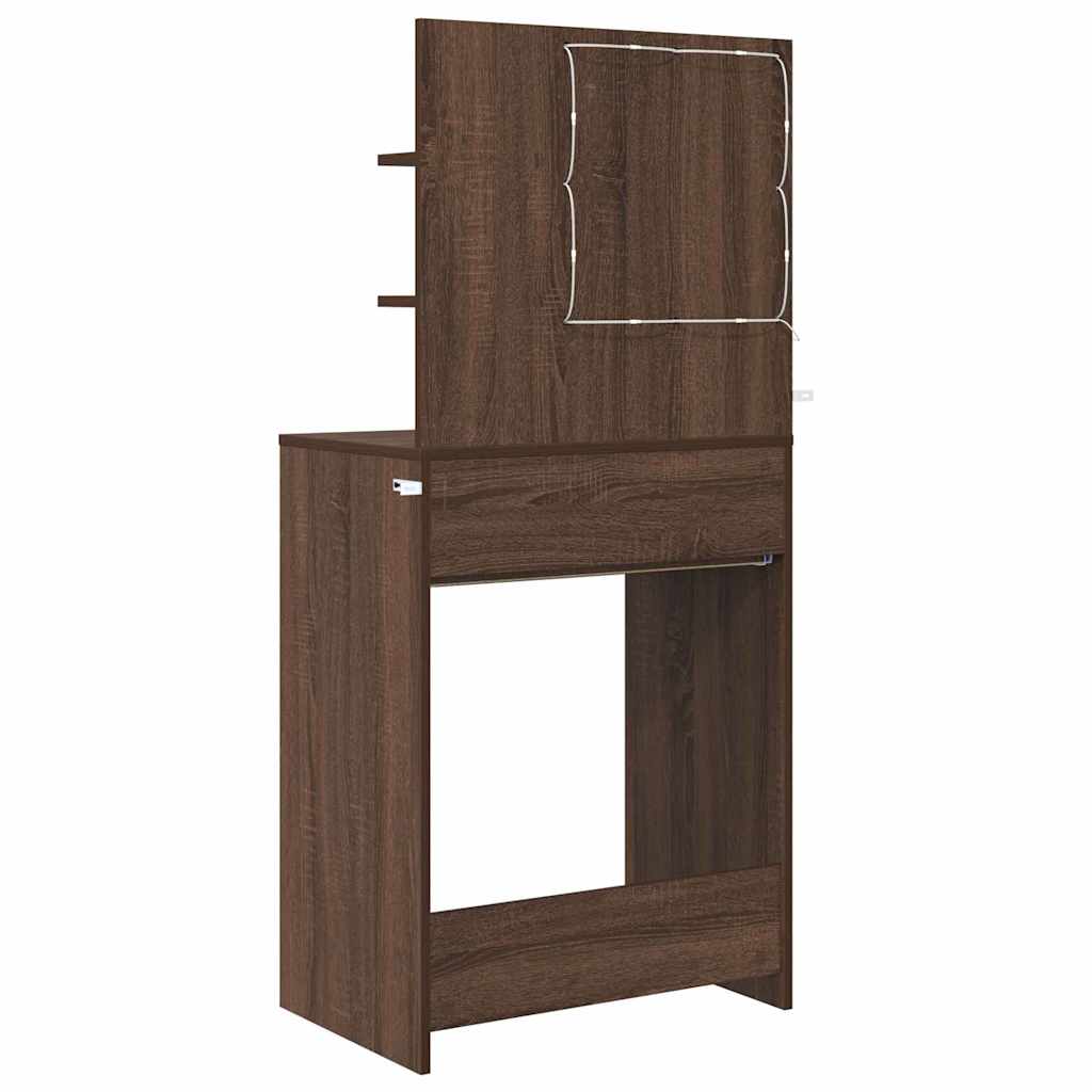 vidaXL Toaletki do sypialni z szufladą Brązowy dąb 80 x 39,6 x 135 cm
