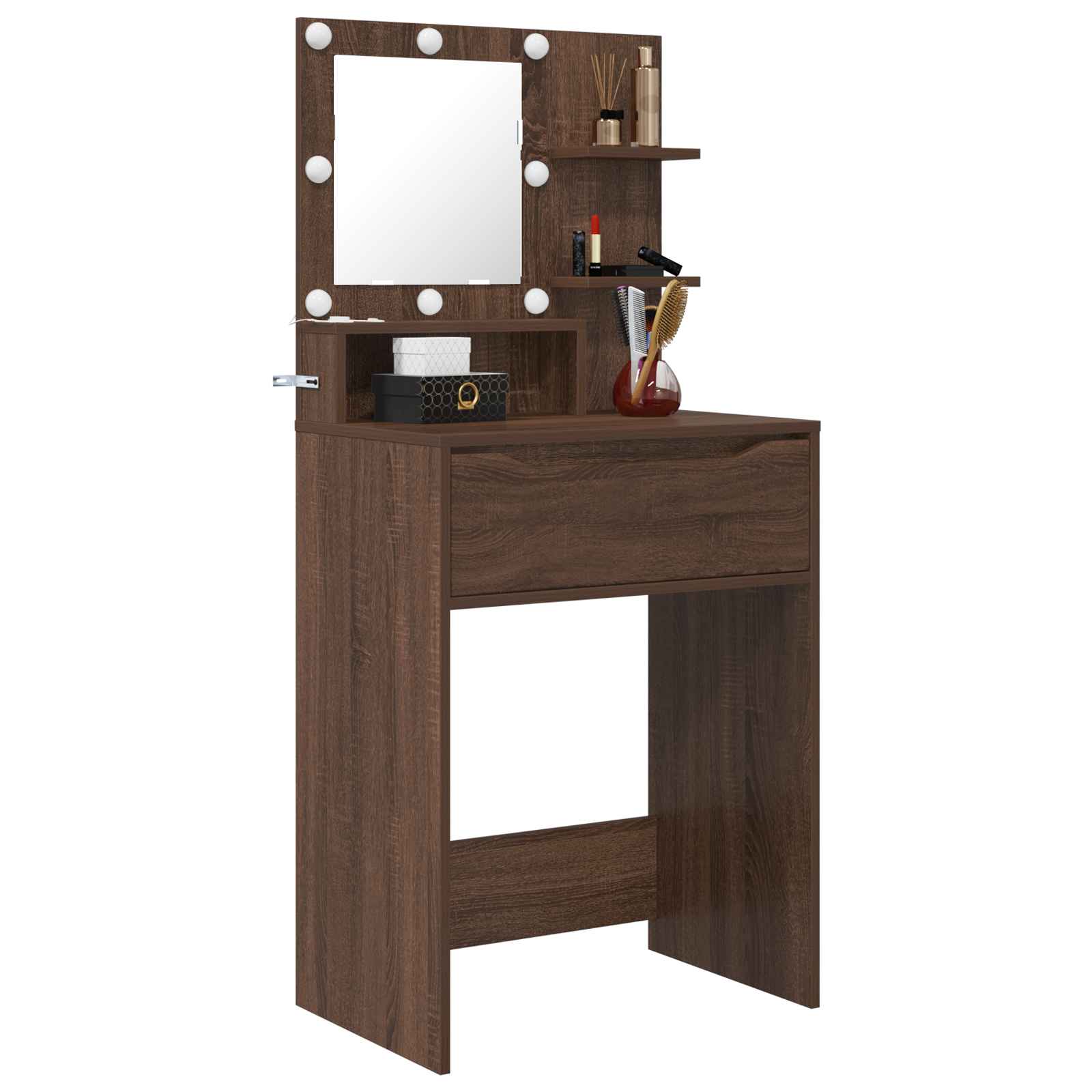 vidaXL Toaletki do sypialni Brązowy dąb 80 x 39,6 x 135 cm
