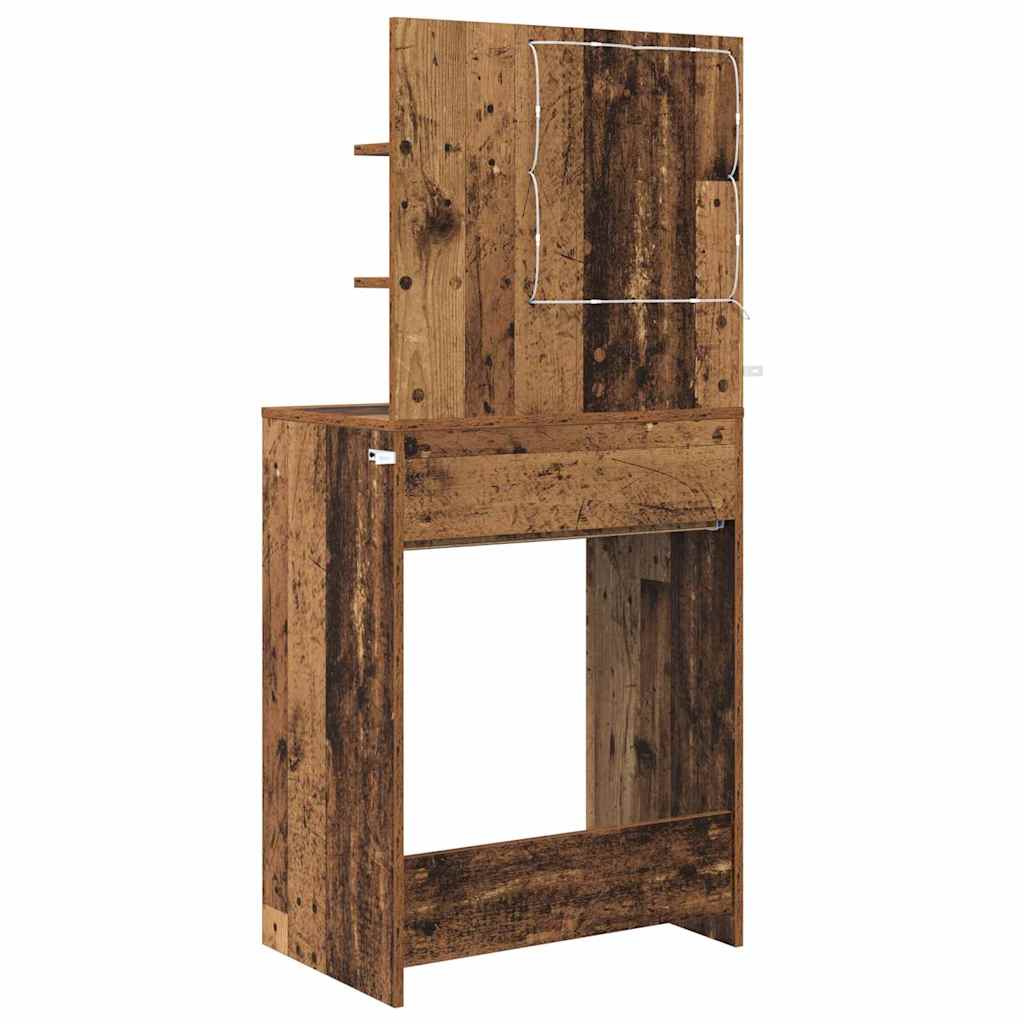 vidaXL Toaletki do sypialni z szufladą Stare drewno 80 x 39,6 x 135 cm