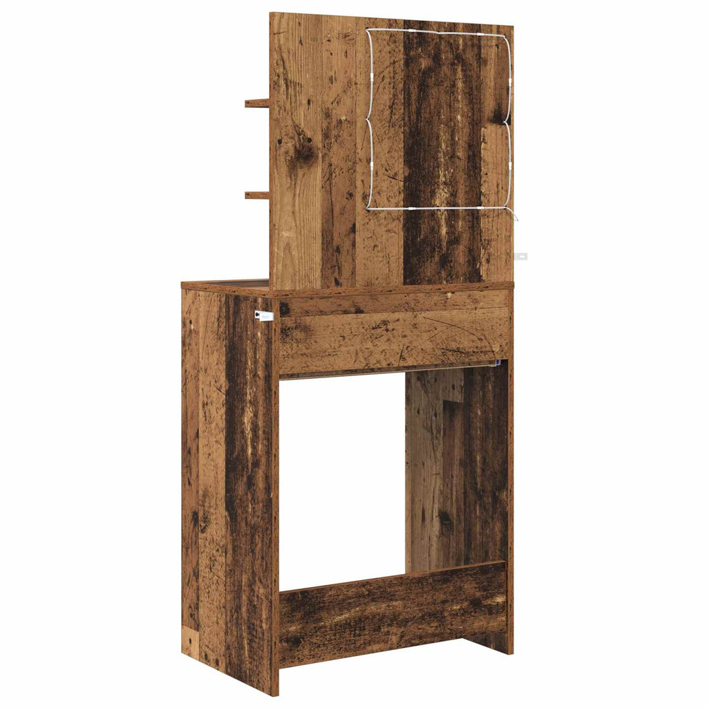 vidaXL Toaletki do sypialni Stare drewno 80 x 39,6 x 135 cm