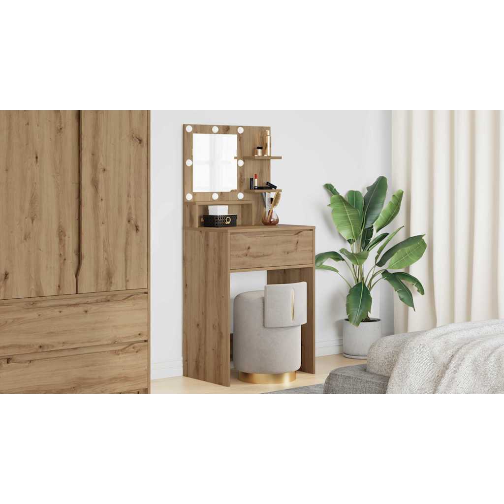 vidaXL Toaletki do sypialni Dąb rzemieślniczy 80 x 39,6 x 135 cm