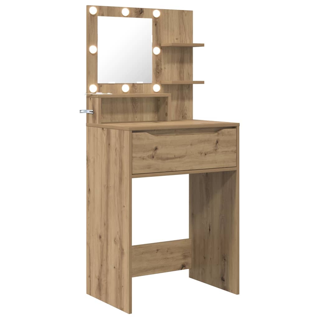 vidaXL Toaletki do sypialni Dąb rzemieślniczy 80 x 39,6 x 135 cm