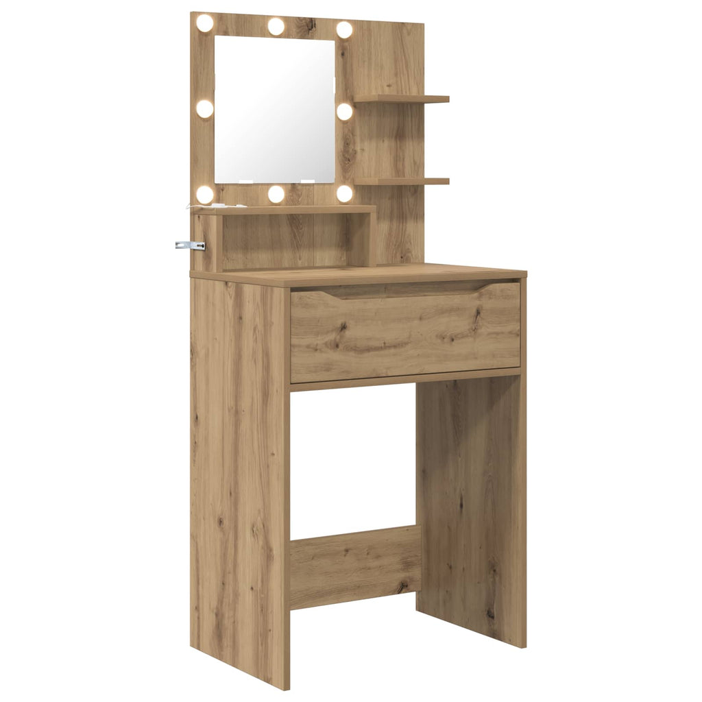 vidaXL Toaletki do sypialni Dąb rzemieślniczy 80 x 39,6 x 135 cm