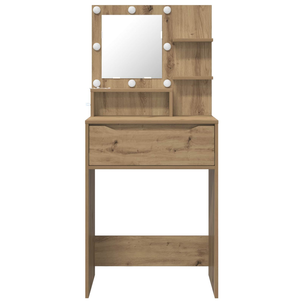 vidaXL Toaletki do sypialni Dąb rzemieślniczy 80 x 39,6 x 135 cm