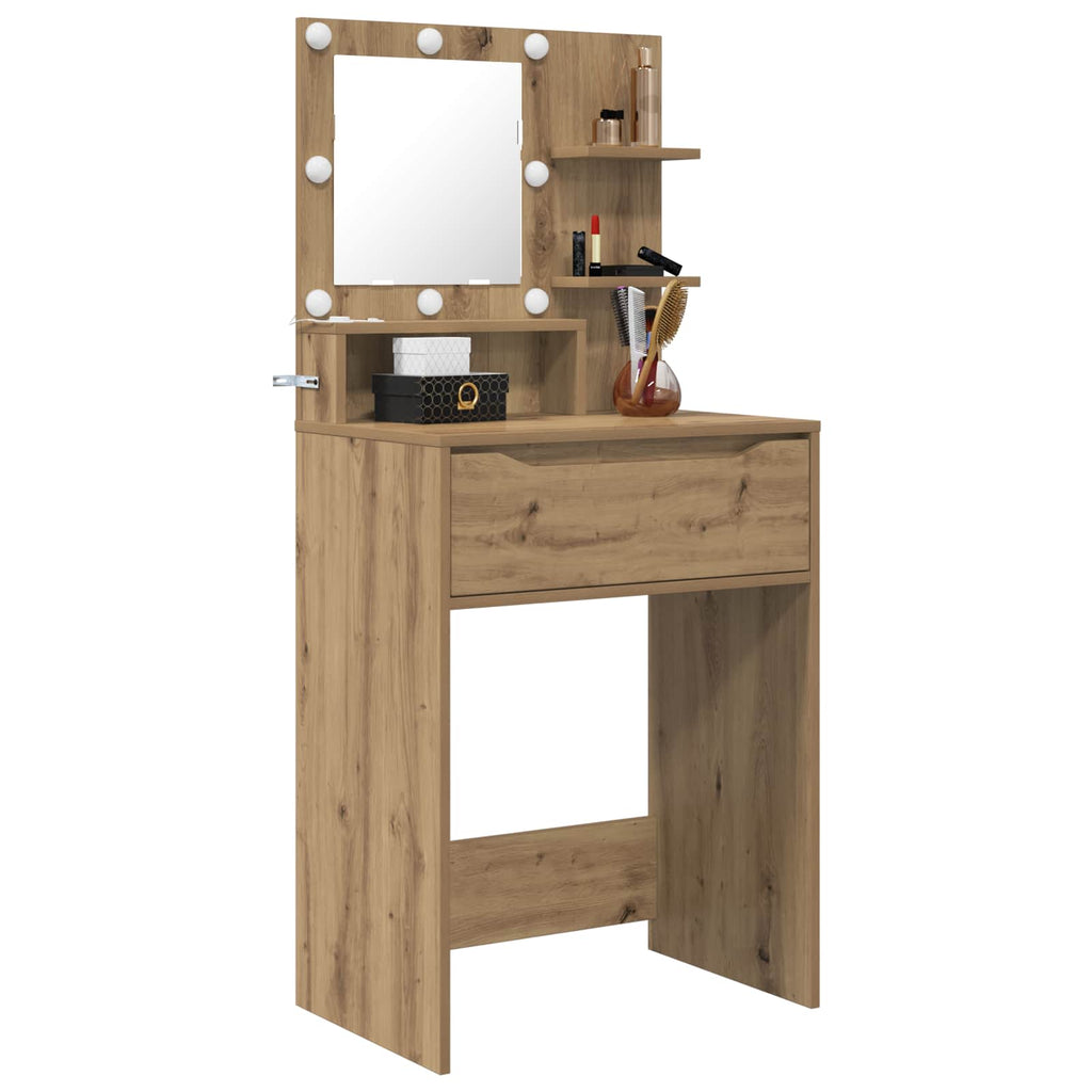vidaXL Toaletki do sypialni Dąb rzemieślniczy 80 x 39,6 x 135 cm