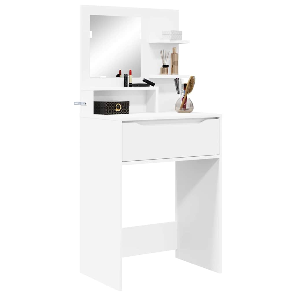 vidaXL Toaletki do sypialni z szufladą Biały 80 x 39,6 x 135 cm