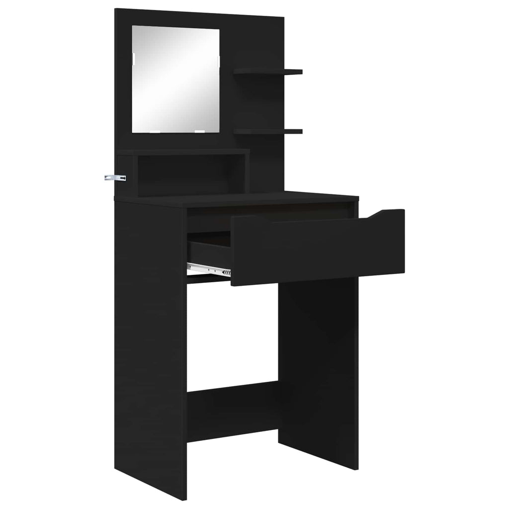 vidaXL Toaletki do sypialni Czarny 80 x 39,6 x 135 cm