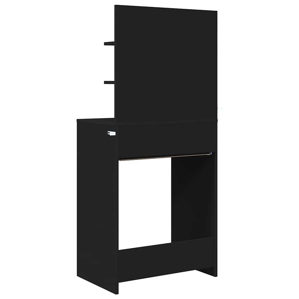 vidaXL Toaletki do sypialni z szufladą Czarny 80 x 39,6 x 135 cm
