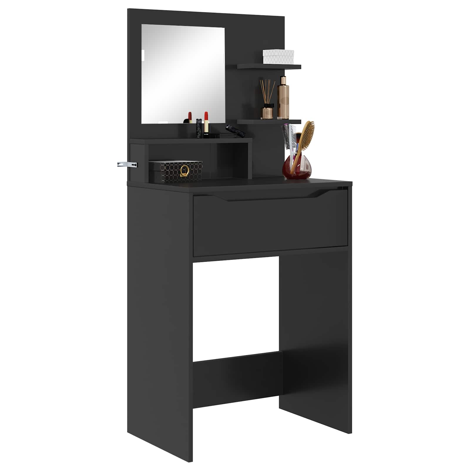 vidaXL Toaletki do sypialni Czarny 80 x 39,6 x 135 cm