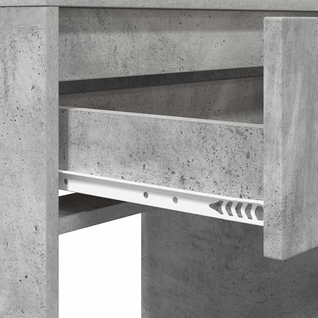 vidaXL Toaletki do sypialni z półką Betonowy szary 80 x 39,6 x 135 cm