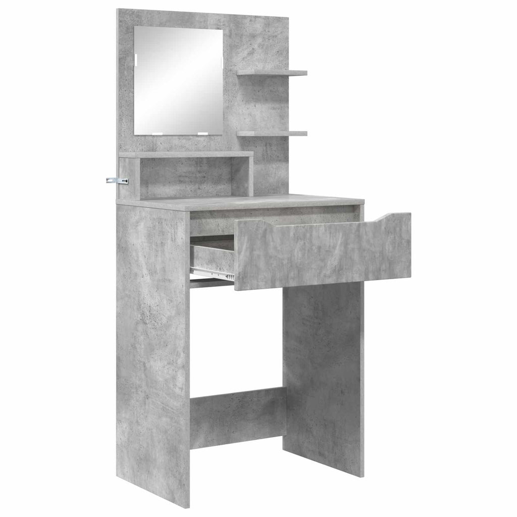 vidaXL Toaletki do sypialni Betonowy szary 80 x 39,6 x 135 cm