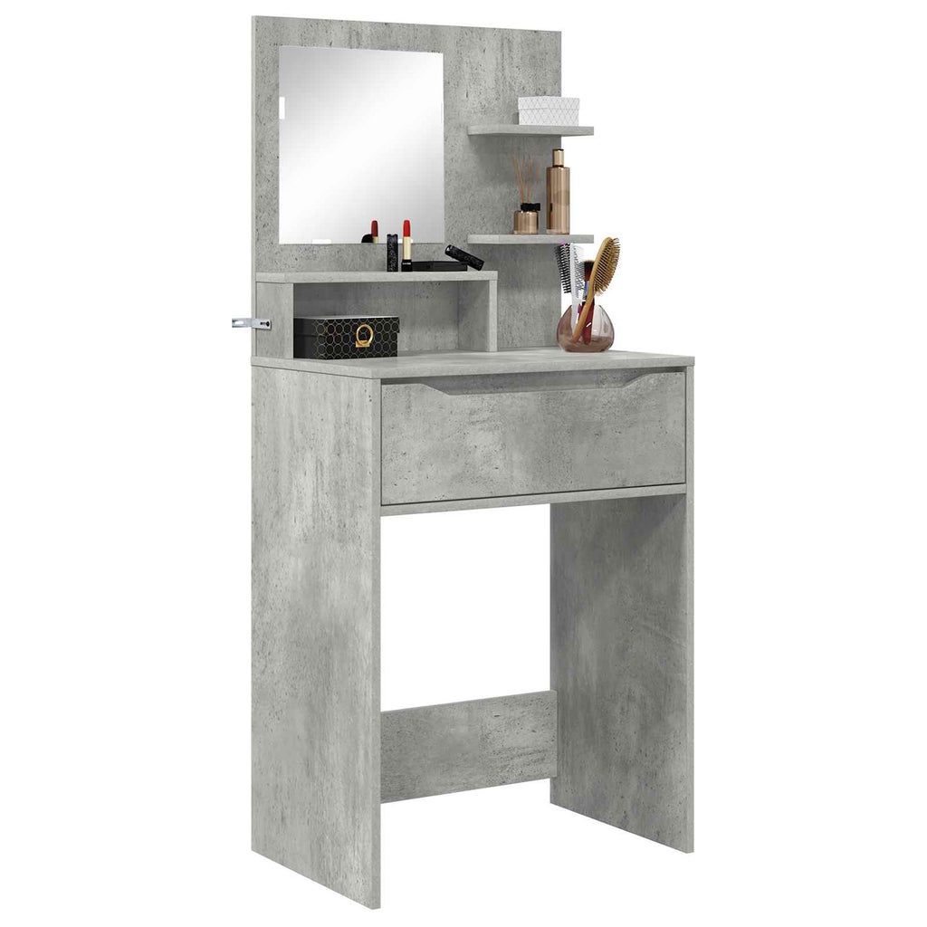 vidaXL Toaletki do sypialni Betonowy szary 80 x 39,6 x 135 cm