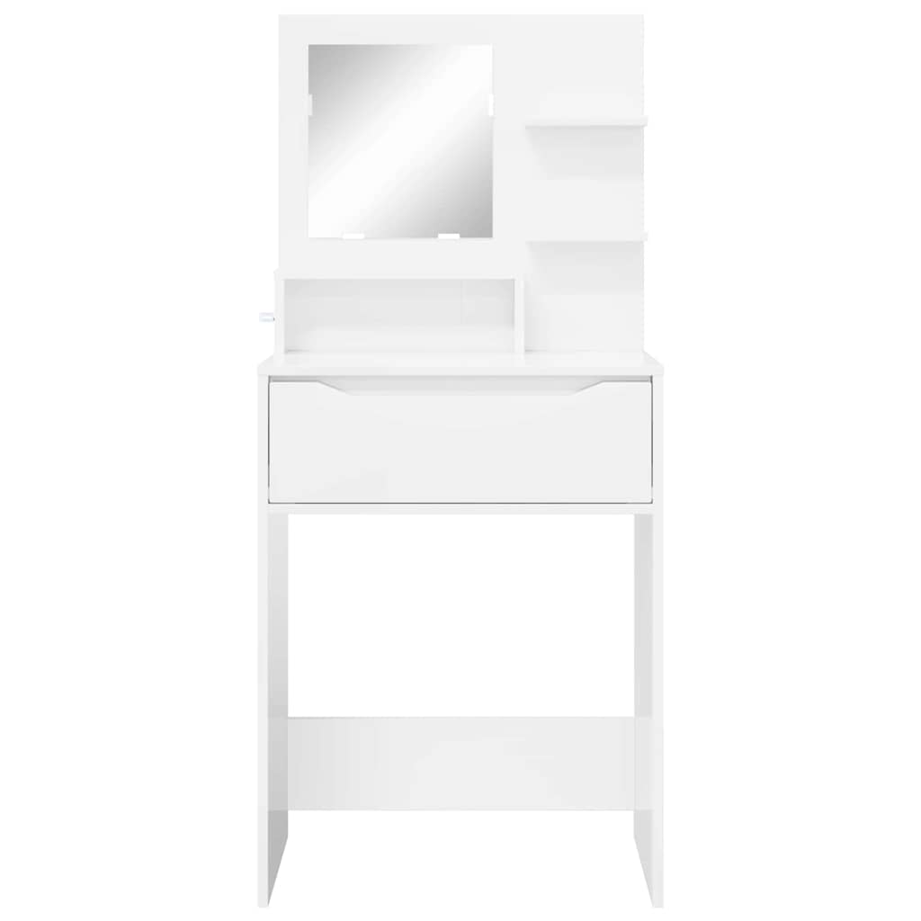 vidaXL Toaletki do sypialni Wysoki połysk biały 80 x 39,6 x 135 cm