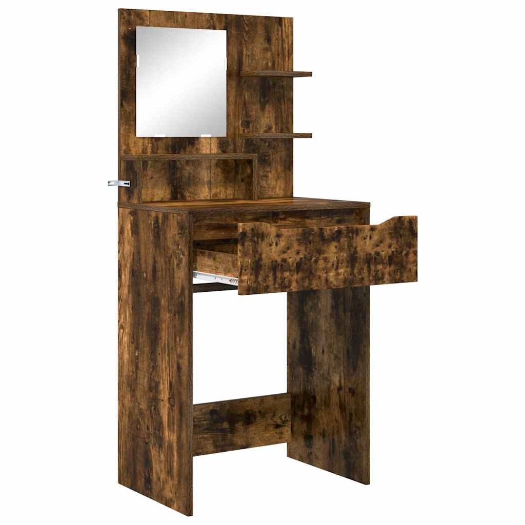 vidaXL Toaletki do sypialni z szufladą Dąb wędzony 80 x 39,6 x 135 cm