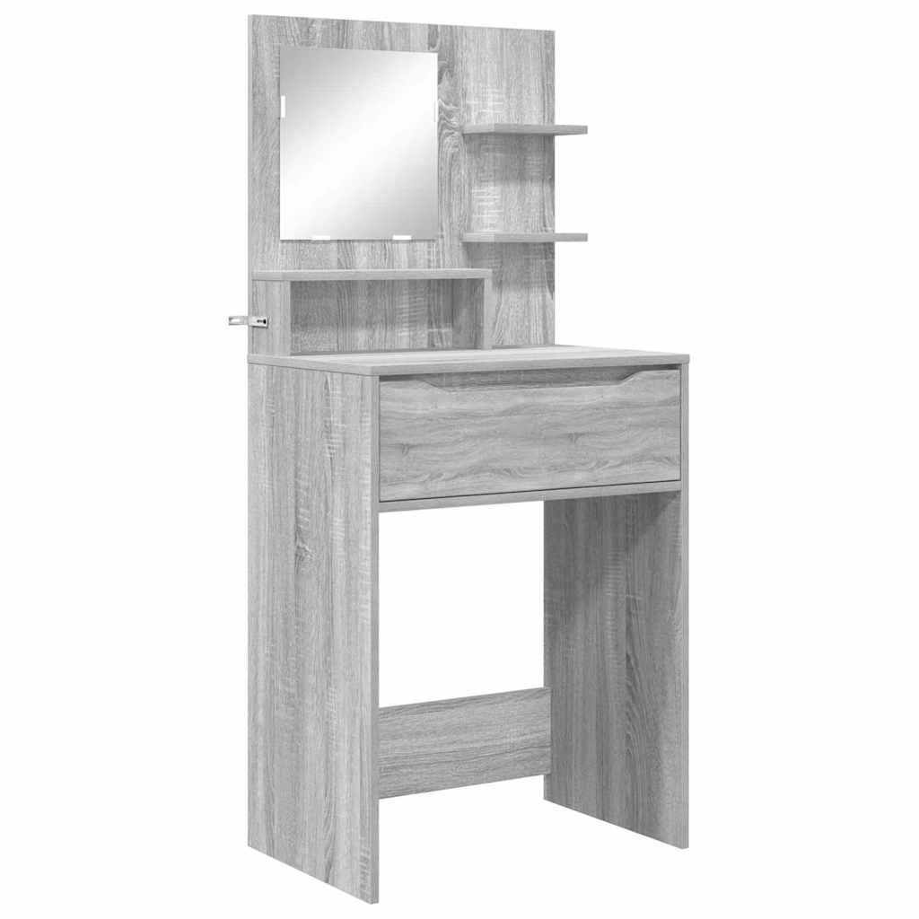 vidaXL Toaletki do sypialni z szufladą Szary Sonoma 80 x 39,6 x 135 cm
