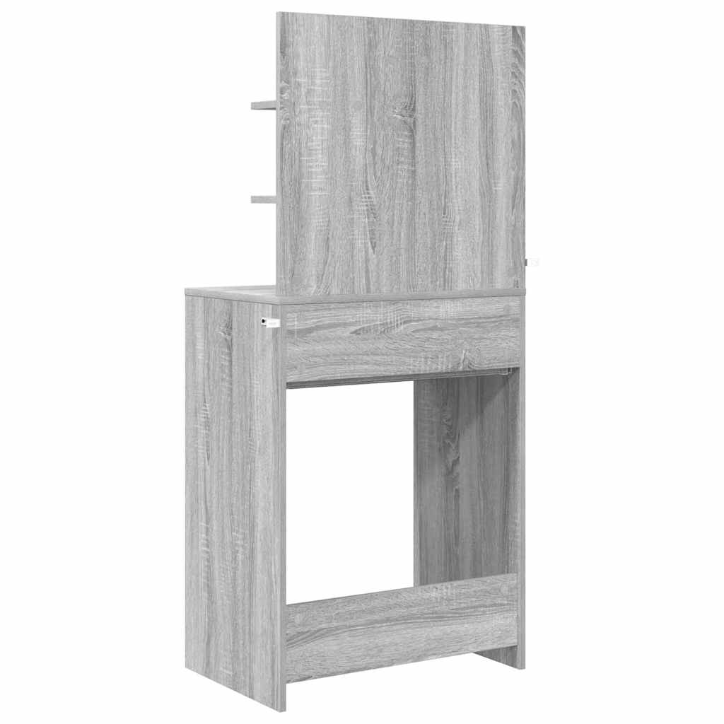 vidaXL Toaletki do sypialni z szufladą Szary Sonoma 80 x 39,6 x 135 cm