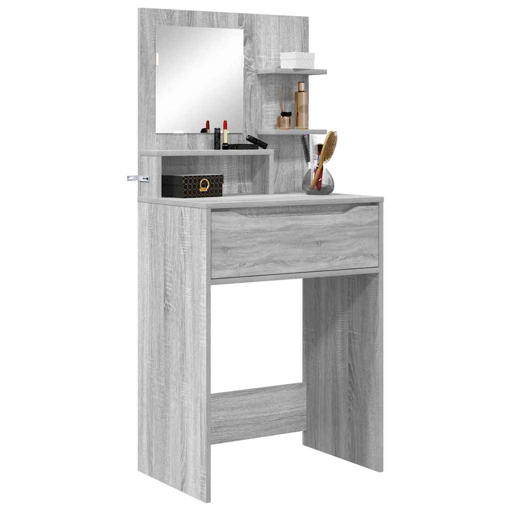 vidaXL Toaletki do sypialni z szufladą Szary Sonoma 80 x 39,6 x 135 cm