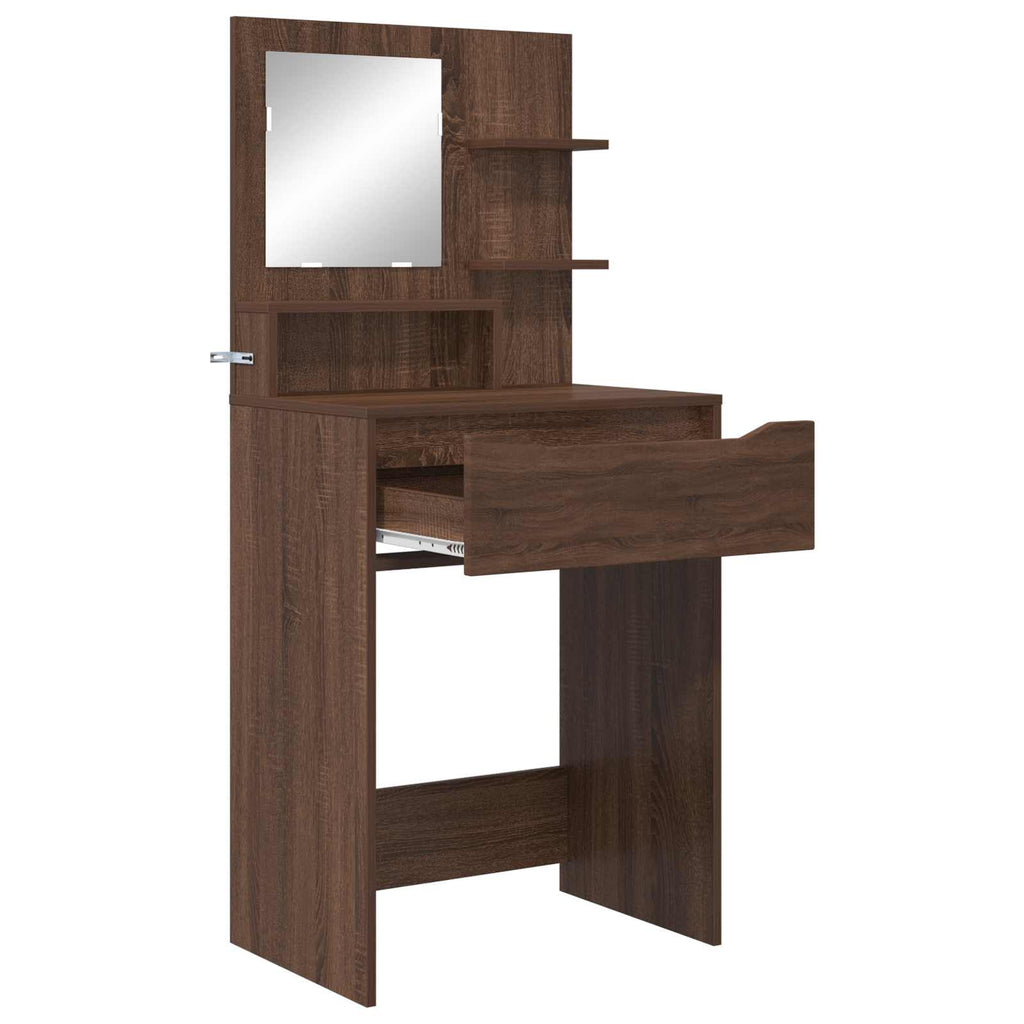 vidaXL Toaletki do sypialni Brązowy dąb 80 x 39,6 x 135 cm