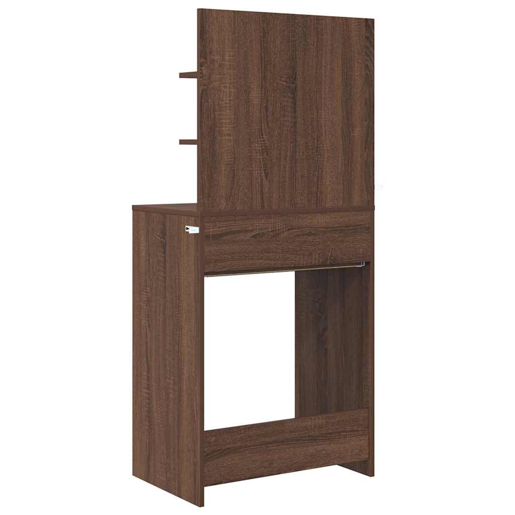 vidaXL Toaletki do sypialni z szufladą Brązowy dąb 80 x 39,6 x 135 cm