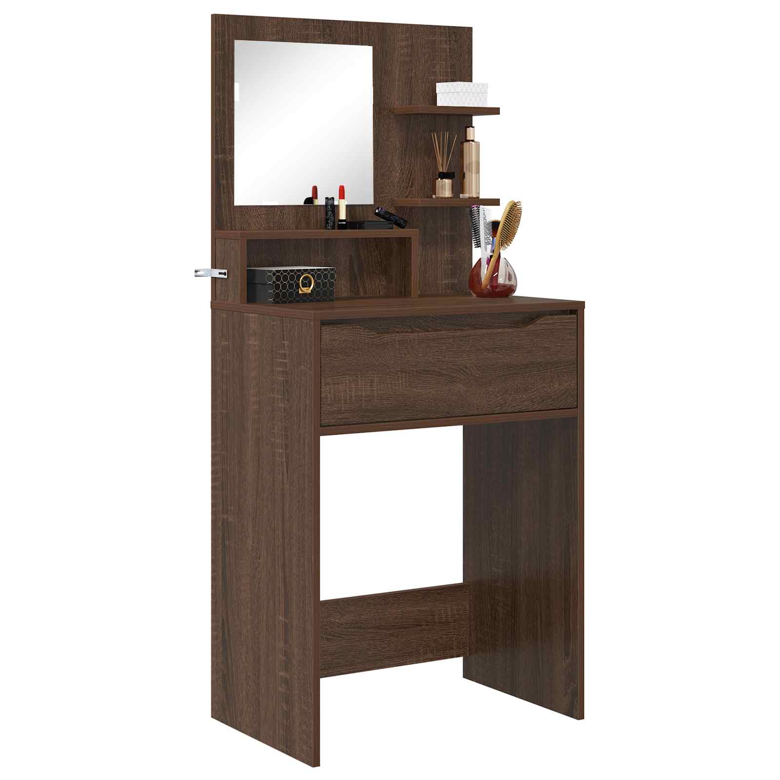 vidaXL Toaletki do sypialni Brązowy dąb 80 x 39,6 x 135 cm