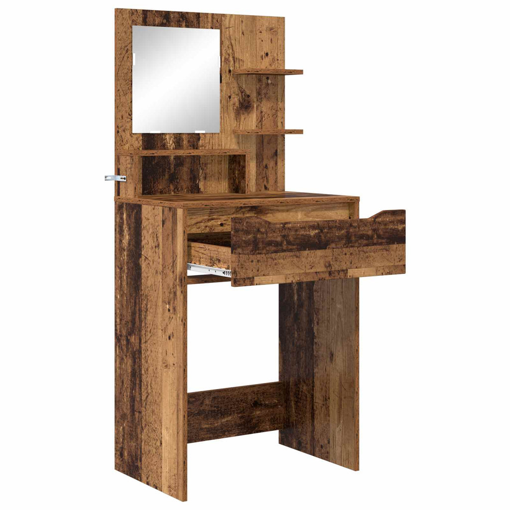 vidaXL Toaletki do sypialni Stare drewno 80 x 39,6 x 135 cm