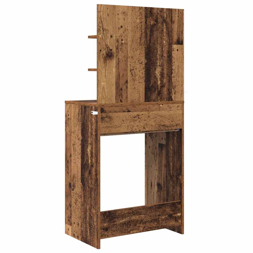 vidaXL Toaletki do sypialni z szufladą Stare drewno 80 x 39,6 x 135 cm