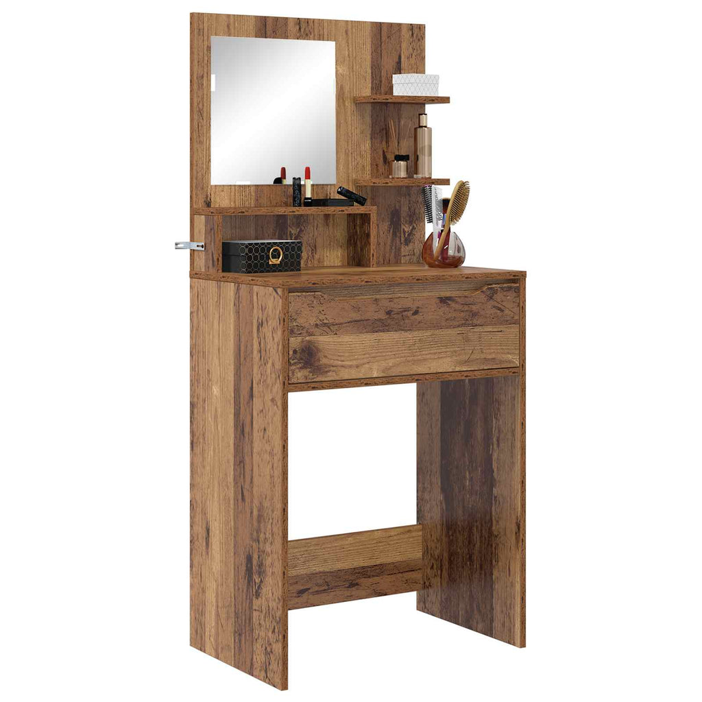 vidaXL Toaletki do sypialni Stare drewno 80 x 39,6 x 135 cm