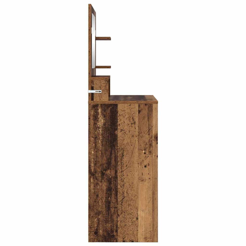 vidaXL Toaletki do sypialni z szufladą Stare drewno 80 x 39,6 x 135 cm