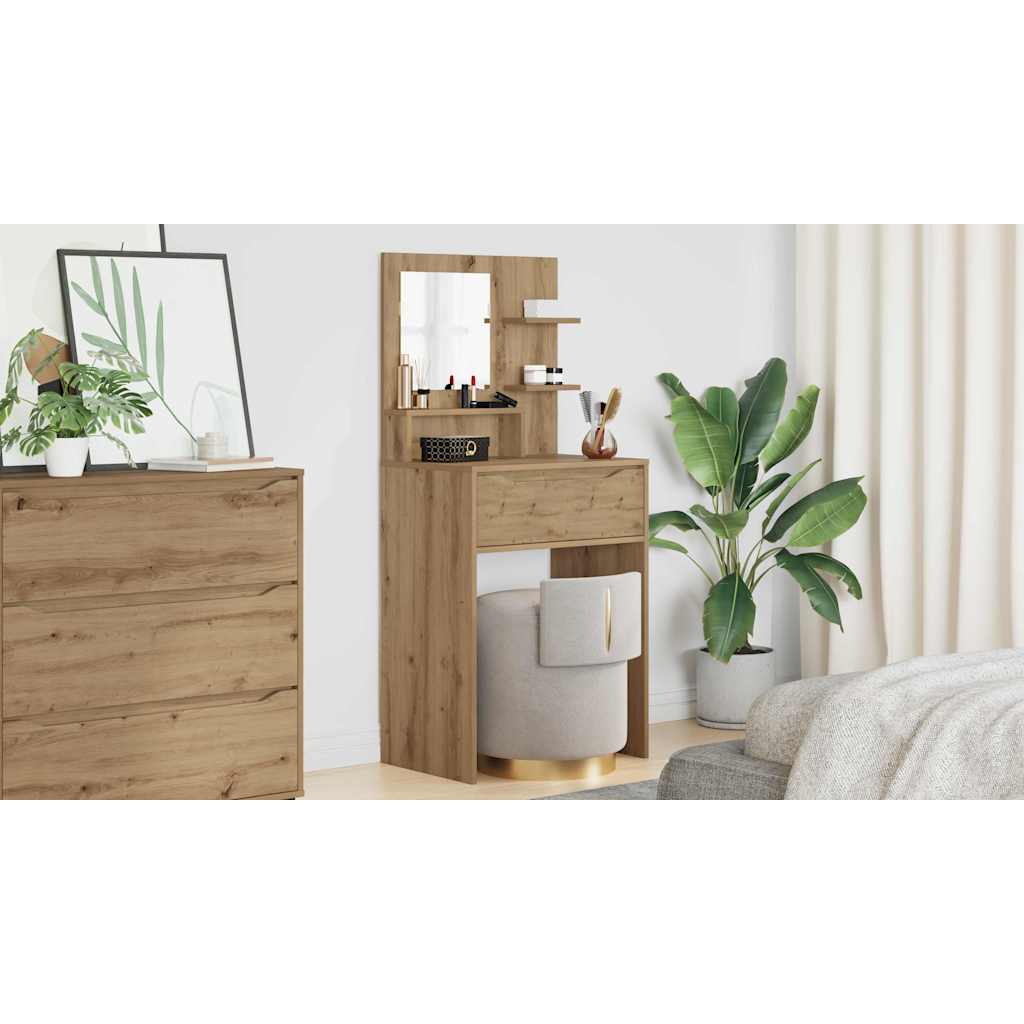 vidaXL Toaletki do sypialni Dąb rzemieślniczy 80 x 39,6 x 135 cm