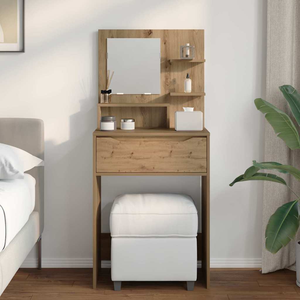 vidaXL Toaletki do sypialni Dąb rzemieślniczy 80 x 39,6 x 135 cm