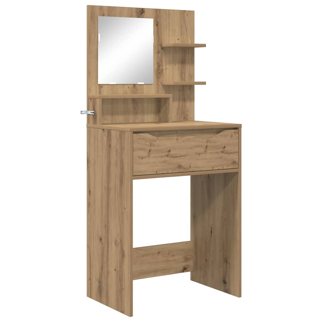vidaXL Toaletki do sypialni Dąb rzemieślniczy 80 x 39,6 x 135 cm