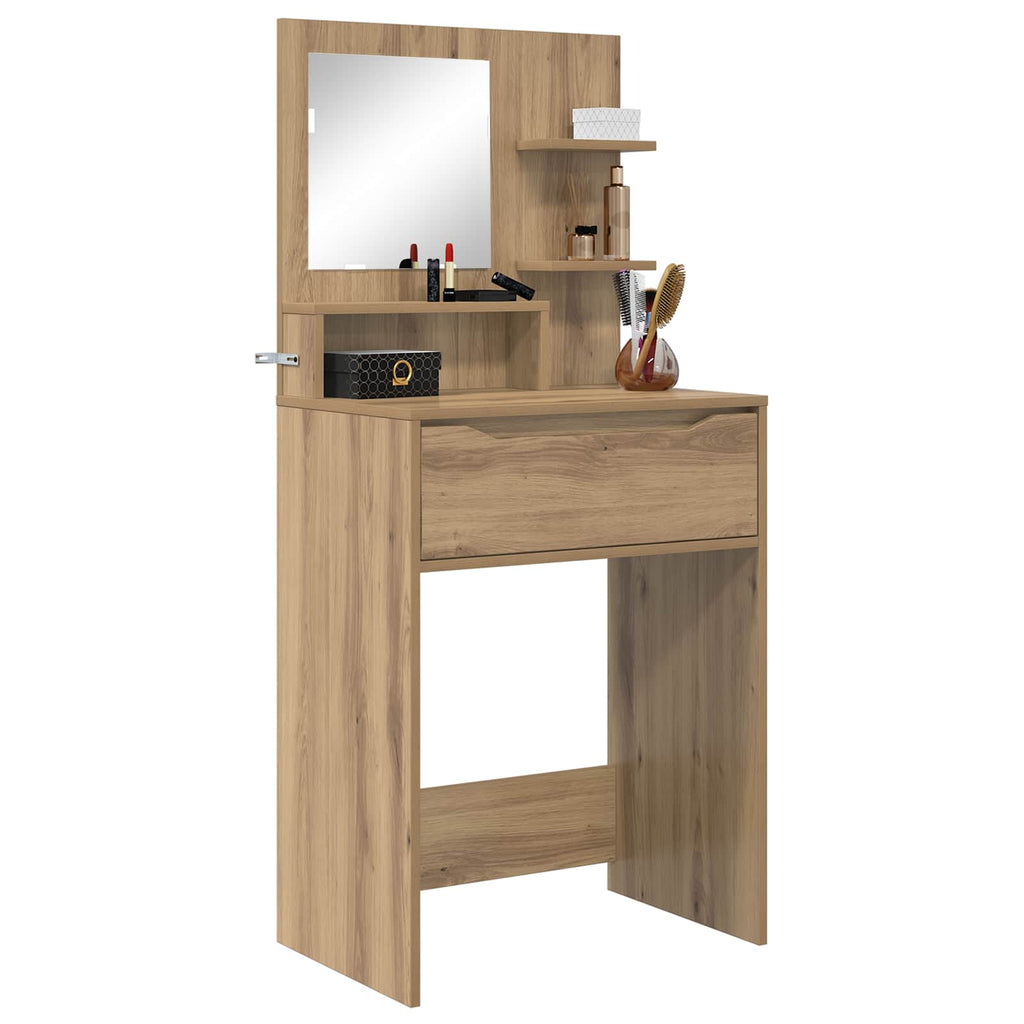 vidaXL Toaletki do sypialni Dąb rzemieślniczy 80 x 39,6 x 135 cm