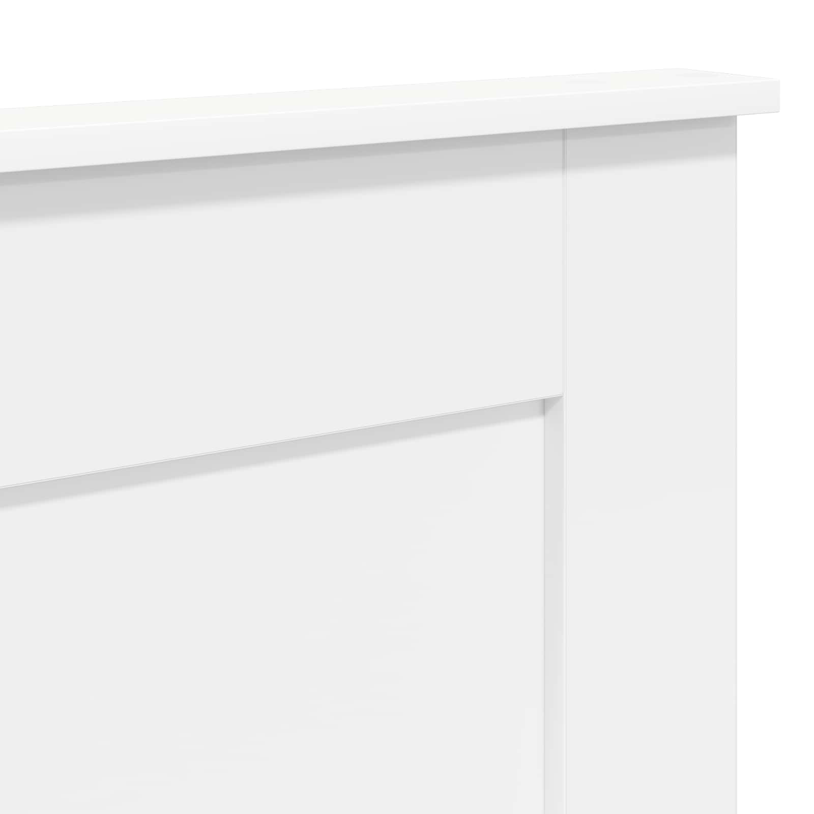 vidaXL Zagłówek Z zagłówkiem Biały 200 cm Materiał drewnopochodny