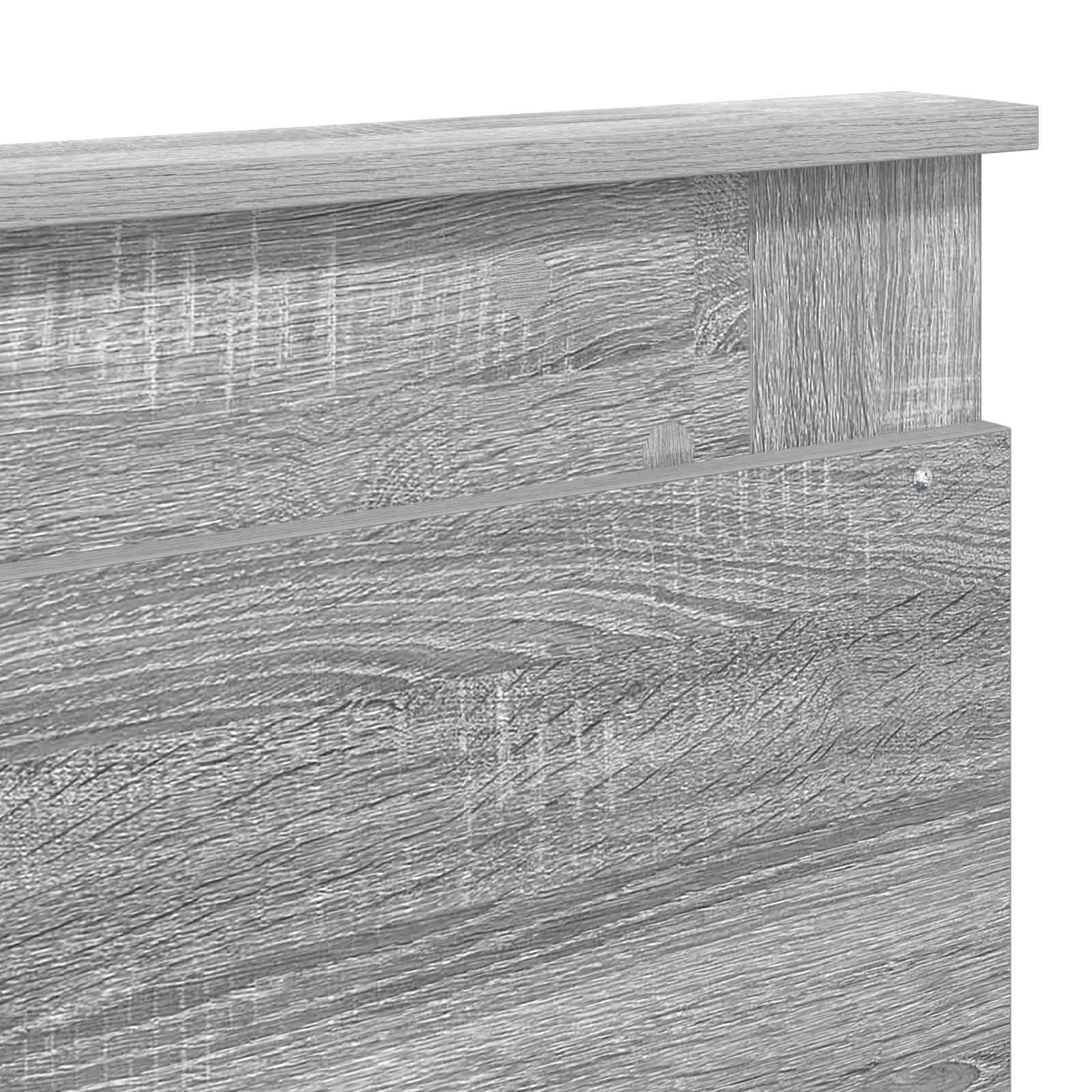 vidaXL Zagłówek Szary Sonoma 200 cm Materiał drewnopochodny