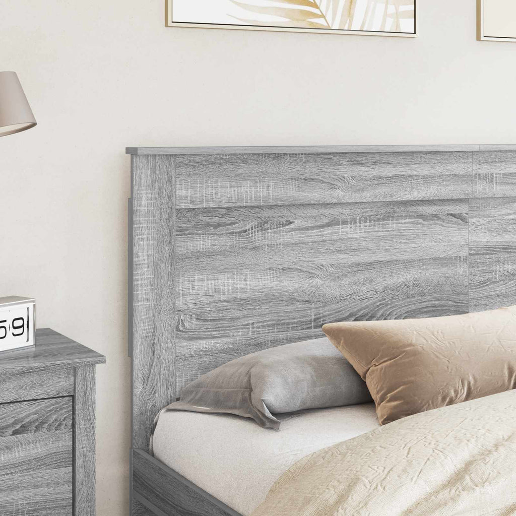vidaXL Zagłówek Szary Sonoma 200 cm Materiał drewnopochodny