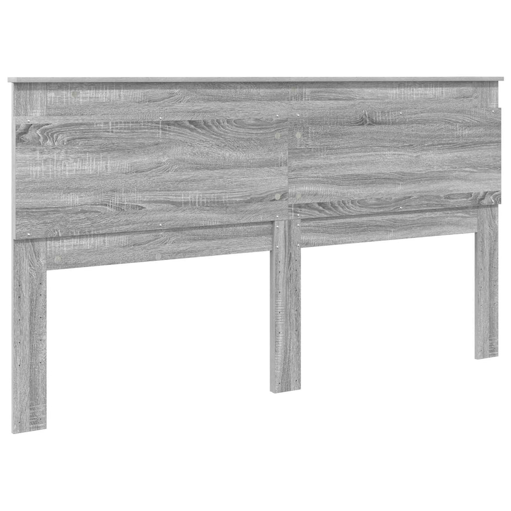 vidaXL Zagłówek Szary Sonoma 200 cm Materiał drewnopochodny