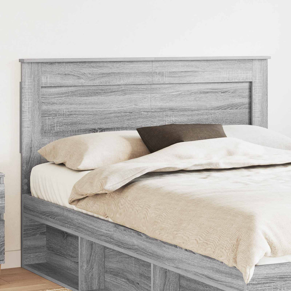 vidaXL Zagłówek Szary Sonoma 160 cm Materiał drewnopochodny