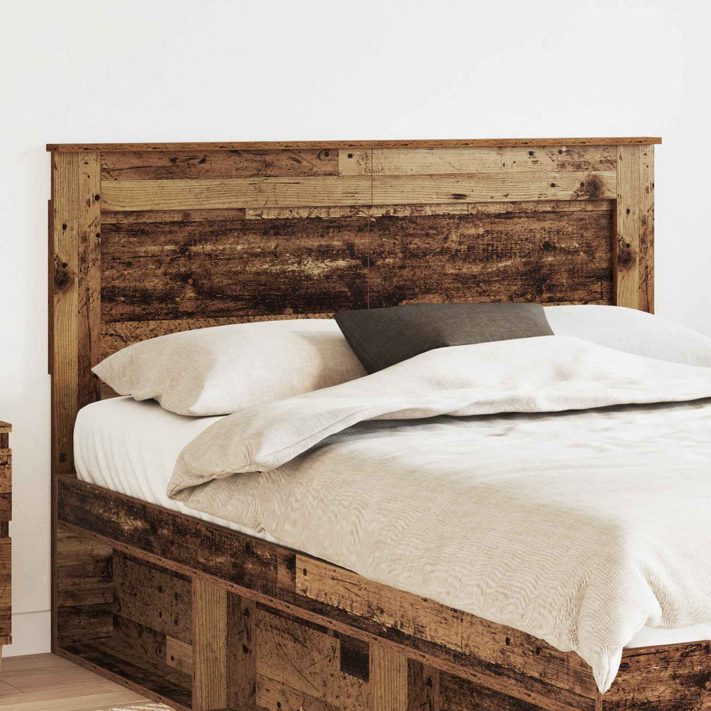 vidaXL Zagłówek Stare drewno 160 cm Materiał drewnopochodny