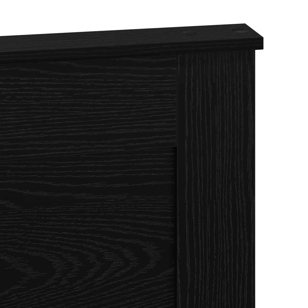 vidaXL Zagłówek Z zagłówkiem Czarny Dąb 150 cm Materiał drewnopochodny