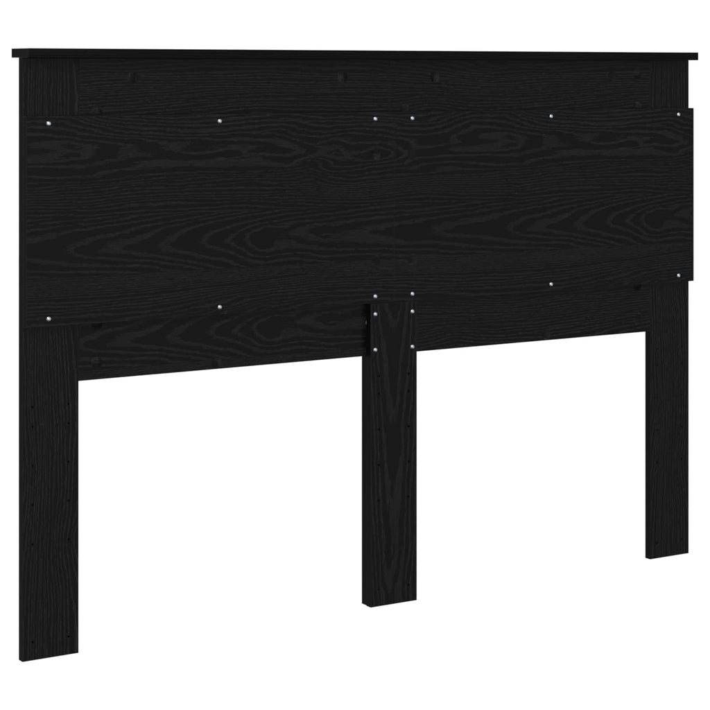vidaXL Zagłówek Z zagłówkiem Czarny Dąb 140 cm Materiał drewnopochodny